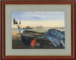 Buy Gordon Metcalfe (b.1935) - 1995 Watercolour, Pier And Fishing Boat, Worthing • 73£