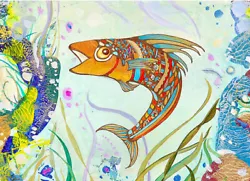 Buy ACEO Fish Limited Edition Print Of Original Painting By Xenia Hahonina • 3.80£