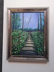 Buy Lee Reed Fine Art 16x12in Framed Millington Wood Acrylic Oil Painting New • 125£