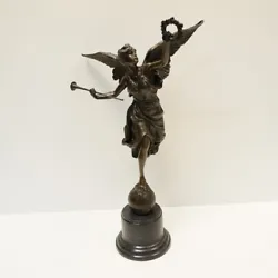 Buy Statue Winged Victory Art Deco Style Art Nouveau Style Bronze Signed Sculpture • 226.44£