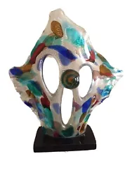 Buy Murano Sergio Costantini Abstract   Face Modern Art Glass Sculpture H 18  • 1,326.12£