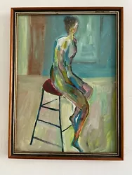 Buy Original Mid Century Modernist Abstract Style Figurative Oil On Board Painting • 21£
