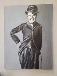 Buy Charlie Chaplin Painting On Canvas 18  X 24  Artwork By Local Amateur Artist... • 59.99£