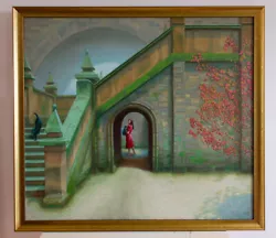 Buy Original Framed Oil Painting Girl Cat Steps Architecture Scottish Contemporary • 4,750£