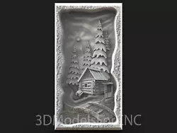 Buy 3D Model STL File For CNC Router Laser & 3D Printer Cabin In The Woods 1 • 2.47£
