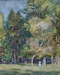 Buy Garnet Ruskin Wolseley Original Vintage Watercolour Painting Figures In Woodland • 153£