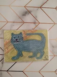 Buy Pastel Cat Aceo Just A Walk In The Field • 2.99£
