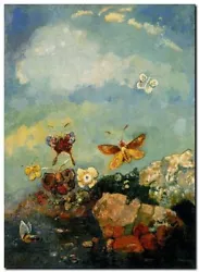 Buy Odilon Redon Butterflies Abstract Art CANVAS PRINT Painting Poster A3 • 12.64£