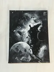 Buy Space Acrylic Painting On Canvas • 40£