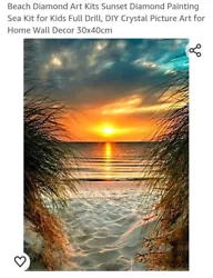 Buy New Paint By Numbers Diamond Art Painting Craft Set  Beach Scene Picture • 2.99£