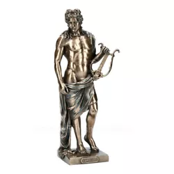 Buy Apollo Phoebus God With Lyre Mythology Greek Roman Statue Cold Cast Bronze 25 Cm • 68.88£