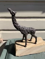 Buy Bronze Giraffe Sculpture Thickly Textured 12  Modernist Styled Animal Statue  • 57.15£