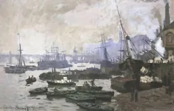 Buy Boats In The Port Of London MON032a Monet Poster Art Print A4 A3 A2 A1 • 3.53£
