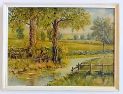 Buy Vintage Oil On Board Landscape Painting By BA Crook 54 X 41 Cm • 19.95£