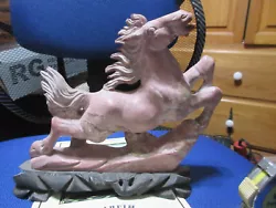 Buy Stone Figure Soapstone Figure Horse Vintage  8  W X 7  H • 107.49£