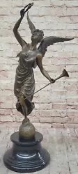 Buy HandCrafted Made Xmas Angel Decorative 100% Real Bronze Sculpture Figurine Decor • 716.03£