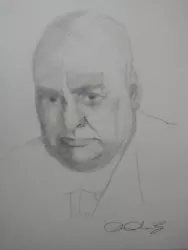 Buy Original Hand Drawn Sketch Pencil Drawing Portrait Of Winston Churchill On Paper • 29.99£