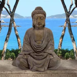 Buy Katlot Buddha Of The Grande Temple Garden Statue: Dark Stone Medium • 232.14£