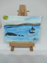 Buy Watercolor 'Just Out Fishing' Aceo • 0.99£