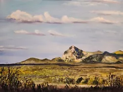 Buy Northern New Mexico Mountain Oil Painting Done In The Bob Ross Wet On Wet Style • 74.42£