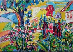 Buy Art 20 /28 ,In The Garden, Original Oil Painting, Landscape, Stretched Canvas • 9,056.19£