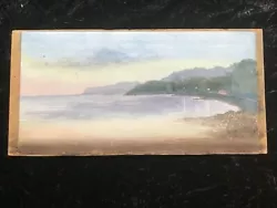Buy Original Antique Watercolour Sketches. Lake/Boat. Double Sided. Pasted To Board • 12£