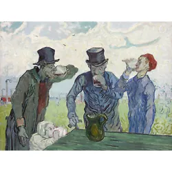 Buy Van Gogh The Drinkers Painting Large Canvas Art Print • 18.99£