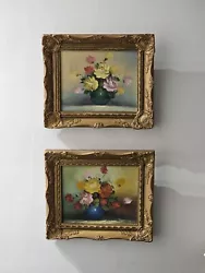 Buy Vintage Vase Of Flowers Scene Oil Painting Signed And Framed  DONA • 198£