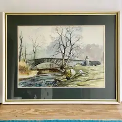 Buy C1973 Watercolour Painting By David Green 'Pelter Bridge' Rydal Lake District • 70£