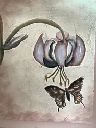 Buy David Stein Possible?? Watercolor Tiger Lily And Butterly  Signed • 69.36£