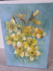 Buy Picture Daffodil Flower Painting On Canvas Original Artwork 36cm X 25cm  • 30£