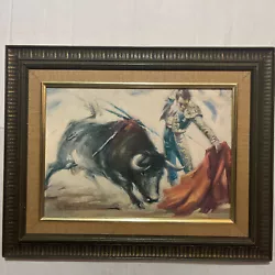 Buy Vintage  Art Watercolor Painting Matador • 46.30£