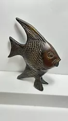 Buy SPI San Pacific International Angel Fish Bronze Green Verdigris Sculpture Art 6” • 12.39£