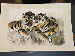 Buy Lu Chun Lan  Tigers Resting  Watercolor & Ink Original • 82.69£