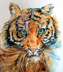 Buy Tiger,wild Cat Art Painting,wildlife Animal Lover Best Gift,home Interior Design • 41.34£