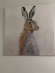 Buy Hare Portrait  Rabbit ,fox Badger Large Painting On Box Canvas • 16,000£