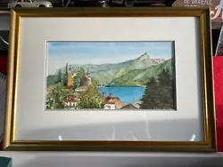 Buy Watercolour Scottish Artist  WOLFGANSEE AUSTRIA By Ann Nevett • 39£