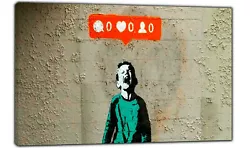 Buy Banksy Kids No Body Likes Paint Picture Print On Framed Canvas Wall Art • 55.49£