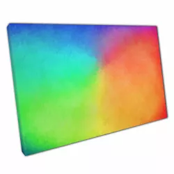 Buy Rainbow Colourful Palette Knife Oil Painting Style Abstract Artwork Print Canvas • 9.70£