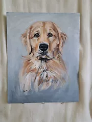 Buy Original Acrylic Painting Of Retriever Dog By Jessica J Peck • 14£
