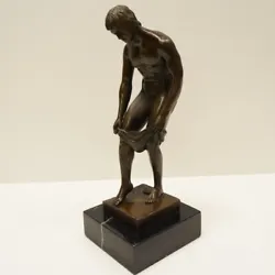 Buy Statue Athlete Sexy Art Deco Style Art Nouveau Style Bronze Signed Sculpture • 147.99£
