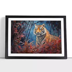 Buy Tiger Impressionism No.2 Framed Wall Art Poster Canvas Print Picture Painting • 16.95£