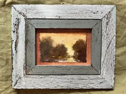 Buy Original Watercolor Watercolor Picture Wood Vintage Frame Antique Landscape Picture Frame • 21.41£