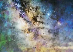 Buy Space And Stars Watercolour Painting Unique Gift (print) • 4.99£