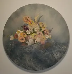 Buy CHICAGO ARTIST Beautiful Still FLOWERS Painting Local Artist RICHARD POZNAR  • 62.01£