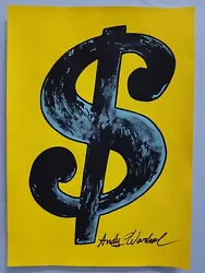 Buy Andy Warhol Hand Signed. 'dollar Sign'. Watercolor On Paper. Pop Art • 24.86£