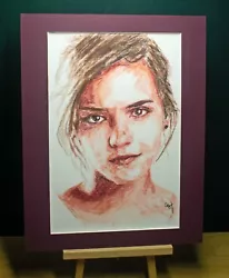 Buy Original Painted Portrait Of Emma Watson, By Artist Gary Thompson • 35£