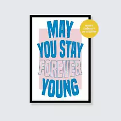 Buy Bob Dylan | Forever Young | May You Stay Forever Young | Art Print | Wall Art • 12£