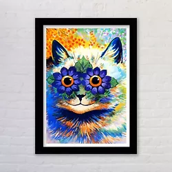 Buy Flower Eyes Cat Art Print By Louis Wain Available Framed Wall Art • 5.49£