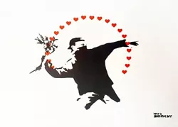Buy Mrs Banksy  Flower Thrower (red) 2019 • 950£